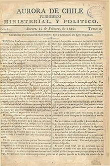 The first newpaper in Chile.