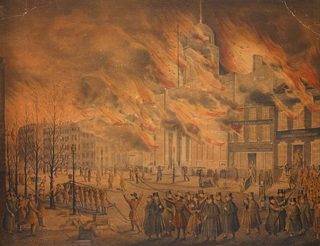 French and Native American troops set New York on fire (Schenectady Massacre)