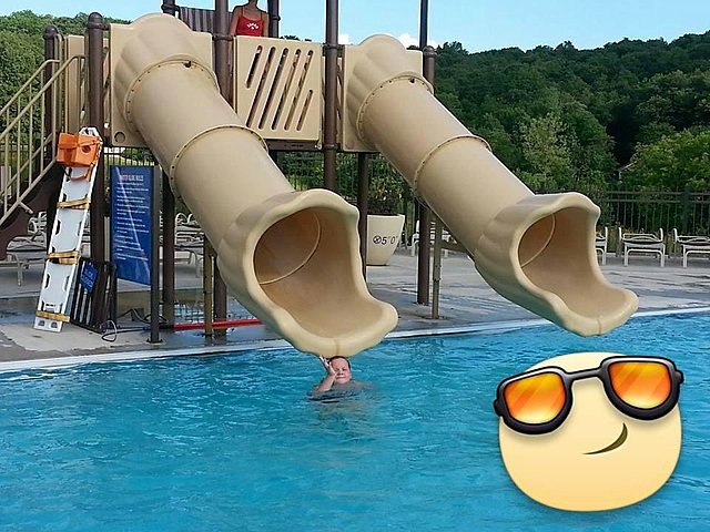 took a break from competitive swimming