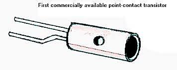 Transistor de punto de contacto (William Bradford Shockley, Walter Houser Brattain, John Bardein)