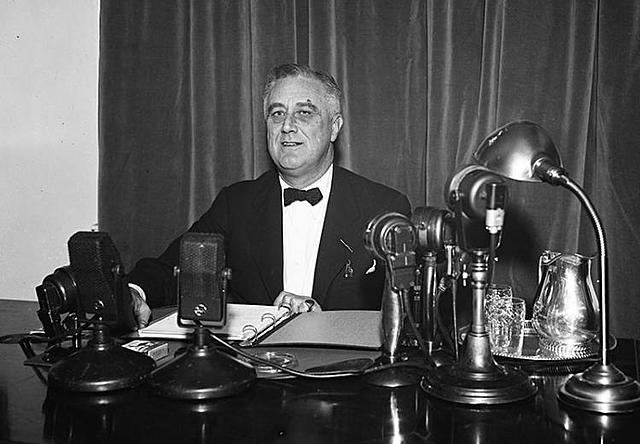 fdr addresses nation on radio