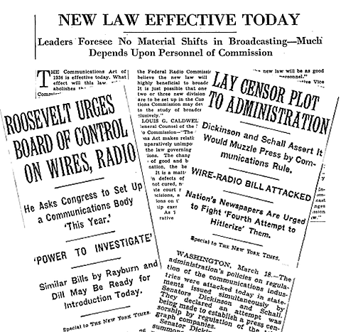 Congress passes the Communications Act