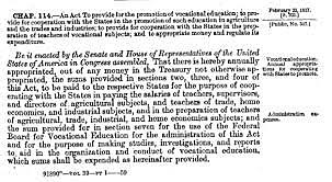 Smith-Hughes Act of 1917