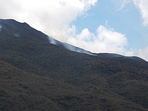 Incendio forestal en el sector de Guizhaguiña/ZARUMA.