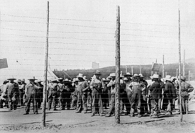 First Internment Camp for Enemy Aliens