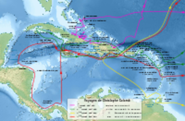 Columbus "discovers" America