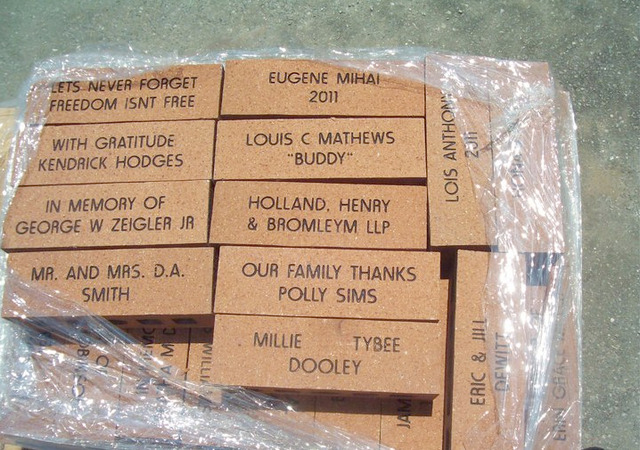First Set of Bricks Get Engraved