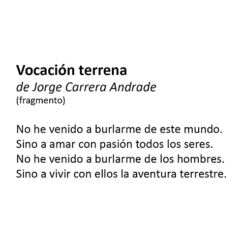 VocaciÓn terrena