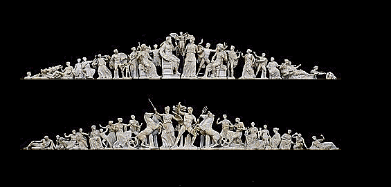 GRECIA. Frontones este y oeste del Partenón