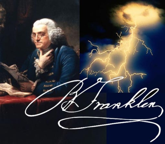 Benjamin Franklin invents lightning rod
