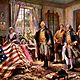 The birth of old glory from painting by moran 300x200
