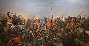 Alfred the Great, King of England, turns back the Viking raiders