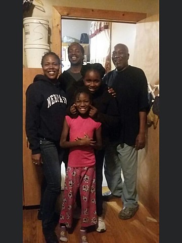 my uncle first day home after being