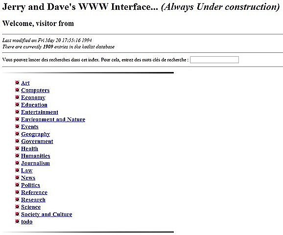 Jerry's Guide to the World Wide Web