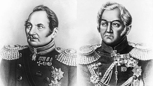 Ф. Ф. Беллинсгаузен и М. П. Лазарев.