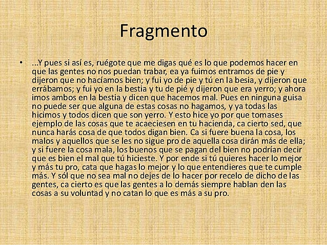 Prosa medieval. El conde Lucanor. Siglo XIV.