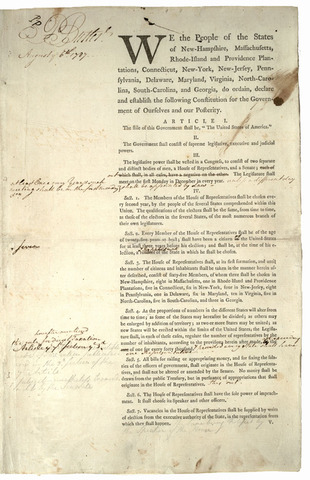 First draft of the constitution
