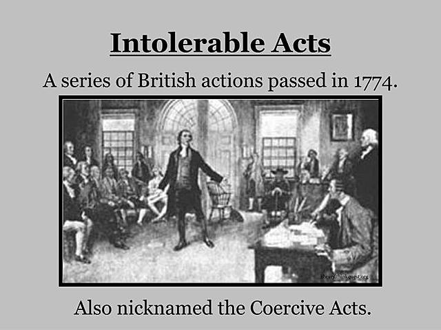 The Intolerable Acts