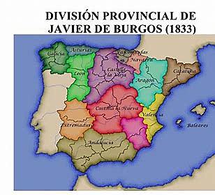 División provincial de Javier de Burgos.