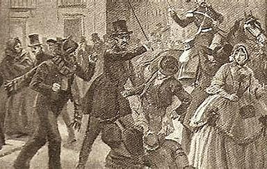 Protesta estudiantil en la Noche de San Daniel.