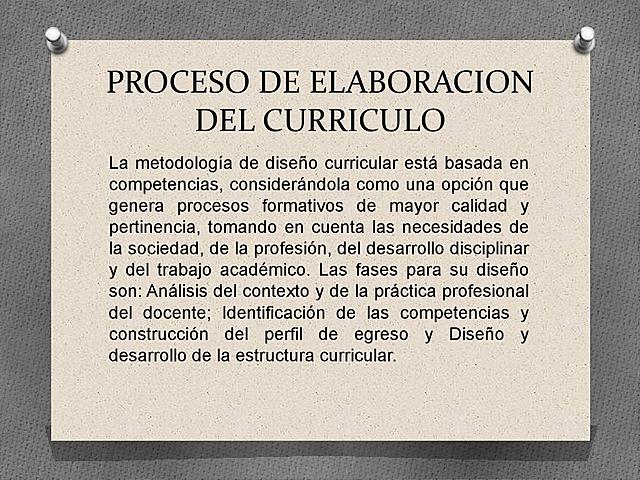 Texto "Elaboración del Currículo"
