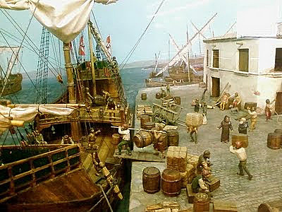 Colón zarpa desde Puerto de Palos (Huelva)