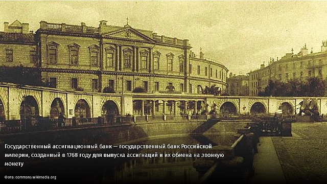 создание в Москве и Санкт-Петербурге ассигнационных банков для выпуска ассигнаций