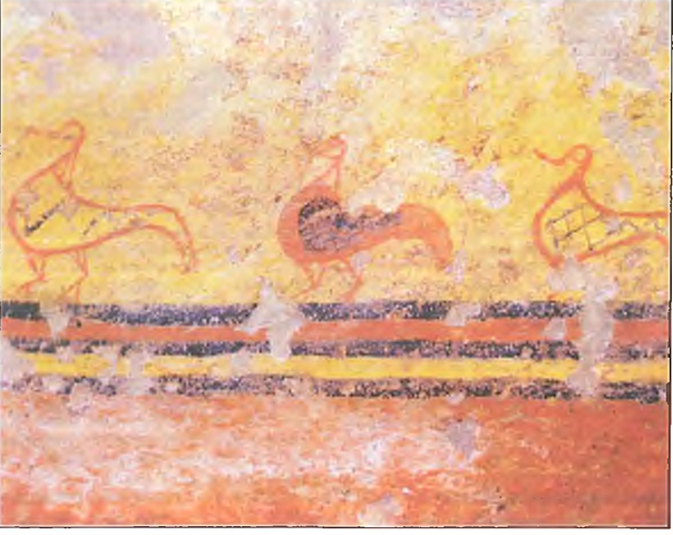 Pintura de la Tumba de los Ánades en Veyes