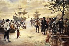 The first slaves are brought to America