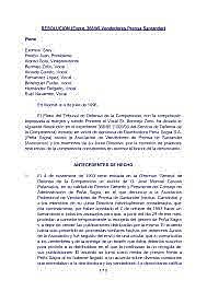 Se aprueba la resolución SRES-366