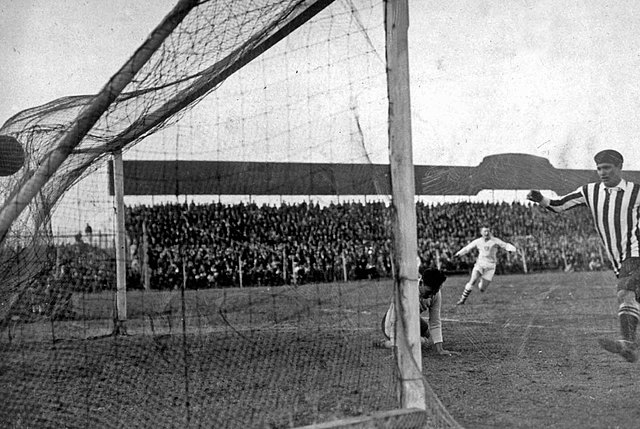 First Goal nets used in a Game