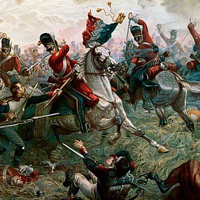 Timeline: batalla waterloo(1815): fue una batalla donde Prusia Rucia Inglaterra y Austria derrotaron definitivamente a Napoleon , al ser derrotado lo destierran a una isla llamada santa elena