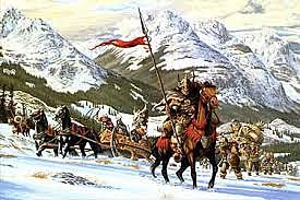 Las tribus germánicas cruzan en Rin