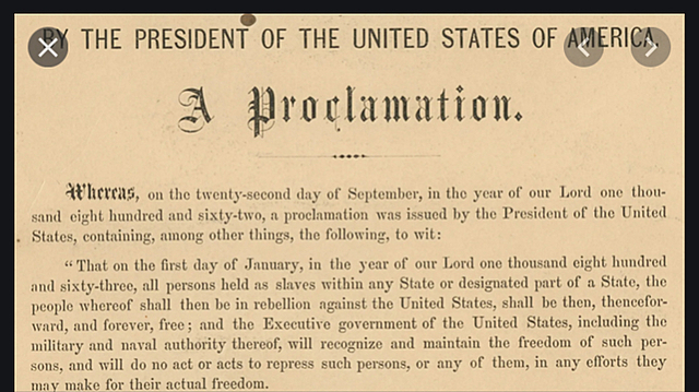 The Emancipation Proclamation