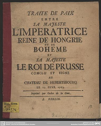 Traité de Hubertusburg