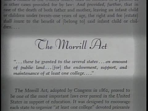 Morrill Land Grant College Act