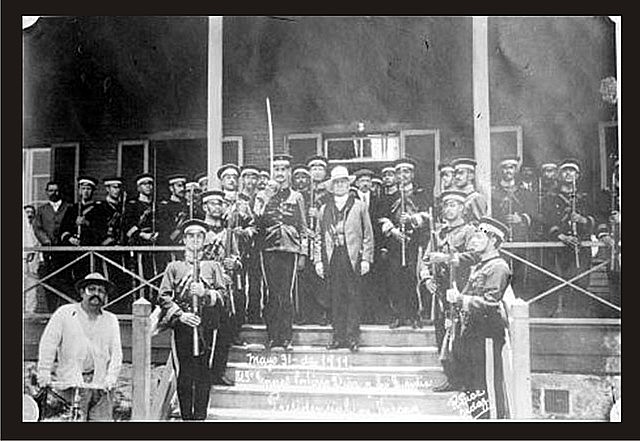 Diaz sale del pais Entra Madero