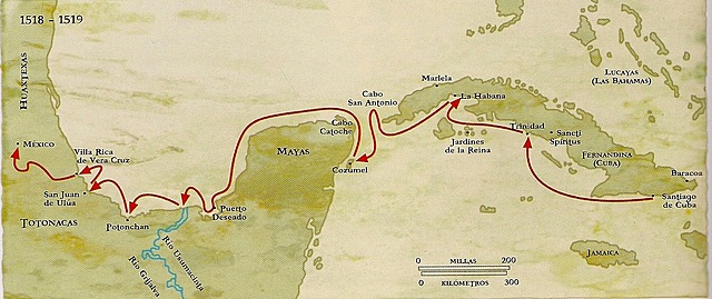 Comienzo de la expedición comandada por Hernán Cortes