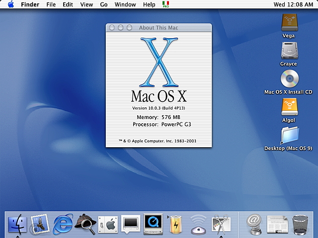 MacOS X, versión 10.0