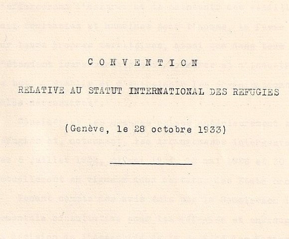Primera mención al principio de no devolución (Creación de la Convención Relativa al estatuto Internacional de los Refugiados)