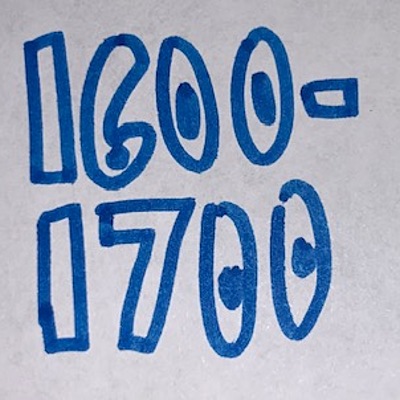 Timeline: 1600-1700
