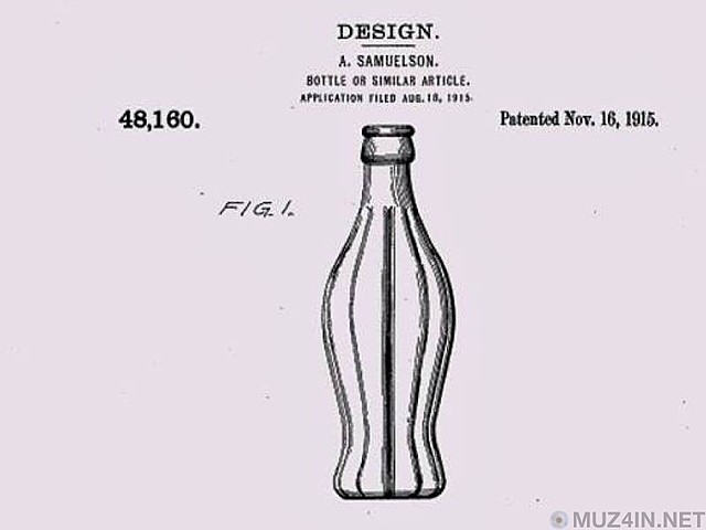 Патент на производство оригинальных бутылок Coca-cola