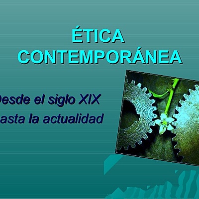 Timeline: ETICA CONTEMPORANEA