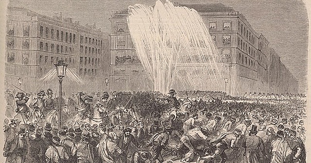 Protesta estudiantil en la Noche de San Daniel.