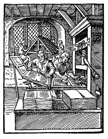 Gutenberg invents printing press