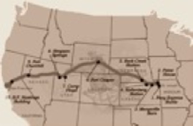 Pony express starts carrying mail from Missouri to California