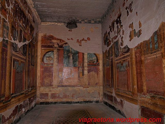 Villa de Oplontis.Segundo estilo de pintura o estilo ilusionista/arquitectónico.