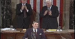 Reagan delivers his first State of the Union