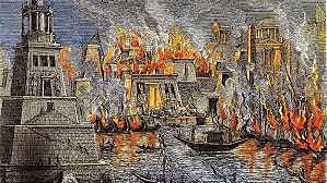 El incendio de la librería de alejandría