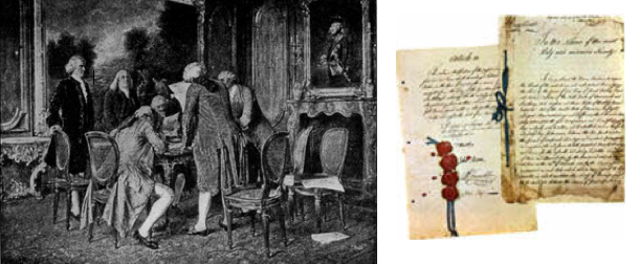 The Seven Year’s War ends with the signing of the Treaty of Paris